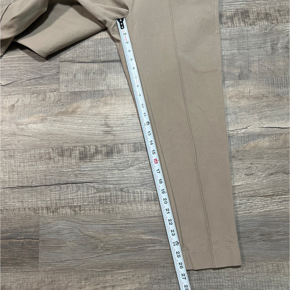 John Mark Large Pull On Cotton Trouser Pants Straight Leg Pleat Stretch Tan - Picture 9 of 10